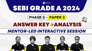 🔴SEBI Grade A 2024 Phase 2 Paper 2 Detailed Analysis  SEBI 2024 Answer Key  SEBI Exam Analysis [upl. by Eerised196]