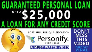 Guaranteed 25000 Personal Loan For Any Credit Score  Unsecured Personal Loan  Credit Viral [upl. by Odracir973]