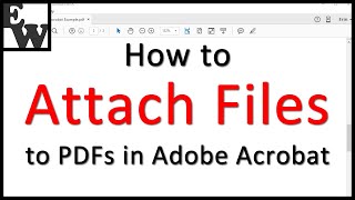 How to Attach Files to PDFs in Adobe Acrobat Older Interface [upl. by Derrick]