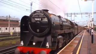 70013 Oliver Cromwell at Colchester with Steam Dreams The Norfolkman railtour [upl. by Anuahsed53]