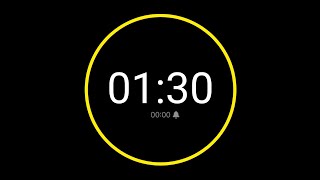 1 Minute 30 Second Countdown Timer with Alarm  iPhone Timer Style [upl. by Akiwak]