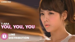 TARA 티아라  You You You 너너너 Line Distribution [upl. by Enial]