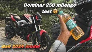 Dominar 250 mileage test 🤯  2024 model  Half liter speed test🤩 [upl. by Oinigih]