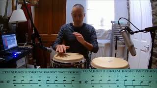 Conga Techniques Tumbao 2 Drums Basic Pattern [upl. by Eisler]