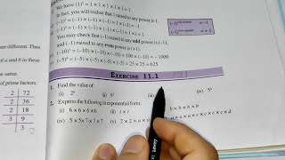 Ex111 Chapter  11 Exponents and Powers  Class 7th Maths [upl. by Dnalhsa]