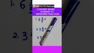 Mixed Numbers Made Easy Converting to Improper Fractions maths mathtricks [upl. by Normac]