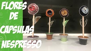 Flores con tiesto de capsulas nespresso recicladas [upl. by Goulette409]