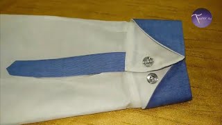 How to sew double cufflinks in shirt  round cuff pattern [upl. by Nirak977]