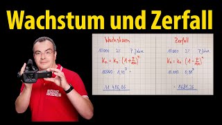 Wachstum und Zerfall  Mathematik  einfach erklärt  Lehrerschmidt [upl. by Steinke]