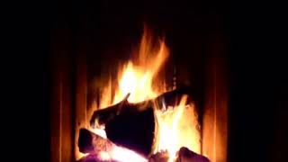 Burning Open Fire in the Fireplace 25 minutes with original soundtrack for christmas xmas [upl. by Alarise242]