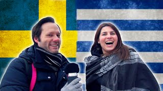 Swede tries to speak Greek Greek tries to speak Swedish  Language challenge [upl. by Aldus]