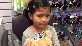 Brave girl getting ear piercings at claires 5 years old [upl. by Redep]