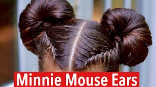 Minnie Mouse ears hair tutorial [upl. by Hannahoj]