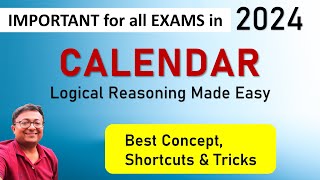 CALENDAR  Tricks amp Shortcuts  Logical Reasoning  Best Concept amp Problems Solutions  All types [upl. by Herrah]