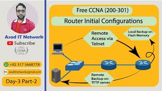 Telnet configuration in packet tracer  TFTP Server setup  FREE CCNA 200301  Mod1  Day 3 Part2 [upl. by Hadden]