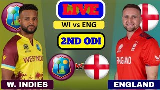 West Indies vs England Live  2nd ODI  WI vs ENG Live  Scores amp Commentary cricketlive [upl. by Vieva218]