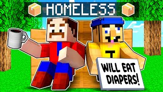 Jeffys FAMILY Are HOMELESS in Minecraft [upl. by Antons]