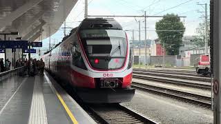 Einfahrt SBahn Salzburg S3 Freilassing  GollingAbtenau in Salzburg Hbf 02072024 4K HDR [upl. by Ehrenberg]