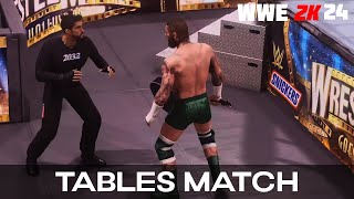 PS5  WWE 2k24  Post Malone and Bad Bunny  Tables Match [upl. by Drucie]