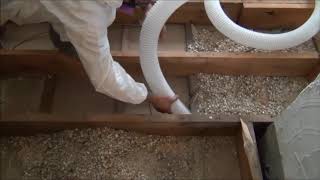 Attic Vac Vermiculite Removal System by Ruwac In Action  httpwwwruwaccom [upl. by Noirda]