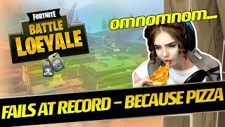 LOEYA FAILS KILLRECORD  BECAUSE PIZZA  FORTNITE BATTLE ROYALE [upl. by Menzies863]