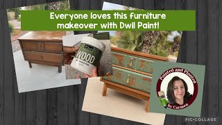 Easy Furniture Makeover and Dwil Paint Review by PaintedandPlantedbyCarmen furnituremakeover [upl. by Haimerej]