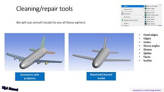 Geometry cleaning in design modeler  ANSYS 2024 R2 [upl. by Neelyk]