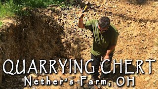 Quarrying Chert  Flint at Nethers Farm for Crafting Stone Age Tools  Rockhounding Travel Vlog 11 [upl. by Eirtemed]