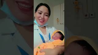 Duty time with new born baby girl 💗ytshorts hospitalnurse [upl. by Uoliram]