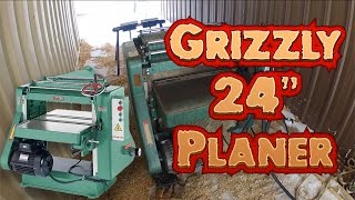 Woodworking Grizzly model G5851 24quot Planer 5HP [upl. by Hartfield]