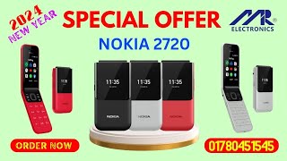 Nokia 2720 Flip Phone RedBlackAss colour Video review [upl. by Ploch]