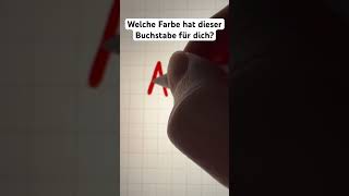 Welche Farbe hat dieser Buchstabe für dich [upl. by Ajnos]