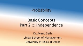 Probability Concepts  Part 2 [upl. by Mazur74]