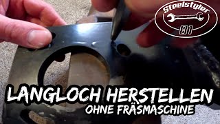 Langloch OHNE Fräsmaschine herstellen  Geradschleifer  Unimog Verlagerungsgetriebe  Tutorial [upl. by Dnalyk]