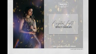 Crystal Light Effect Overlays with action for Photoshop  effects for photo design How to Work [upl. by Badger]