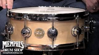 DW 14 x 55 VERY RARE Craviotto Solid Shell Maple Snare Drum  Natural Satin Oil 741251 [upl. by Ellekcim31]