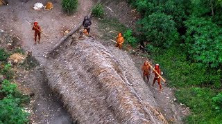 Tribal Attack  Uncontacted Tribes Firing Bows amp Arrows To An Aircraft [upl. by Unity411]