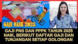 Gaji PNS dan PPPK Tahun 2025 Naik Berikut Daftar Gaji dan Tunjangan Setiap Golongan [upl. by Remas416]