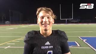 Culver City QB Zevi Eckhaus discusses 3227 victory over Lawndale [upl. by Kyla426]