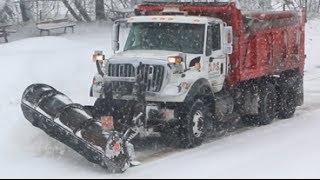 Large Snow Plow Trucks  Snow removal after storm [upl. by Uchida]