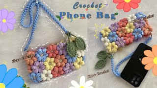 MINDBLOWING Crochet Flower Designs for Phone Bags Revealed 🌺 [upl. by Zwiebel]