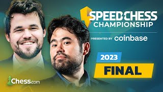 Magnus v Hikaru GOATs Meet Again 2nd Year in a Row Speed Chess Championship 2023 Final coinbase [upl. by Hayyim]