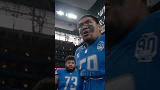 Meant to be here 😤 Penei Sewells passionate pregame speech  Detroit Lions shorts [upl. by Aicek]