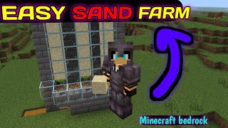 Easy Sand farm Minecraft bedrock and Minecraft Xbox  Nintendo Switch  Windows 10 [upl. by Yenffit]