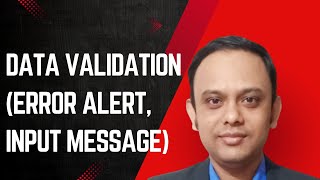 Data validation Part 2  Error alert amp Input message [upl. by Laehcym]