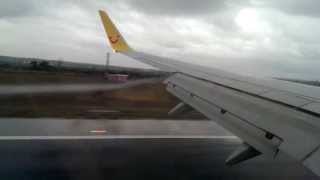 Rainy Landing Tuifly B737800 in Palma de Mallorca [upl. by Ted]