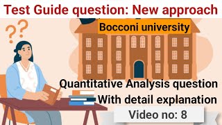 bocconi university admission  bocconi university  bocconi university aptitude test 2024 part 8 [upl. by Maisel]