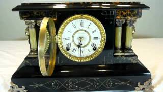 Seth Thomas Black Adamantine Mantel Clock [upl. by Sioux]