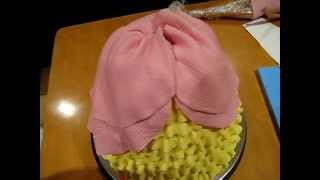 How to Make a Princess Doll Cake 7  Top Fondant Skirt [upl. by Meehan]