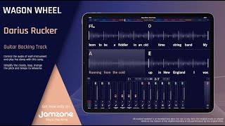 Guitar Backing Track  Wagon Wheel  Darius Rucker [upl. by Epillihp690]